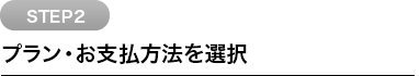 プラン・お支払方法を選択